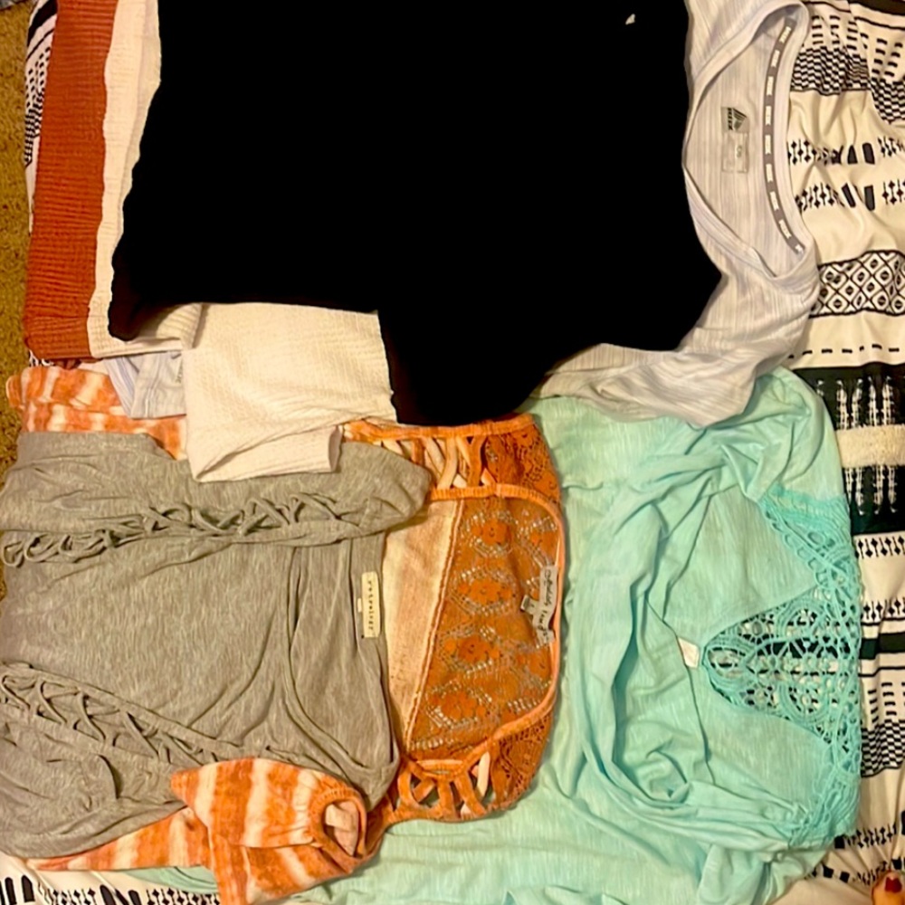 Assorted shirts & sweaters